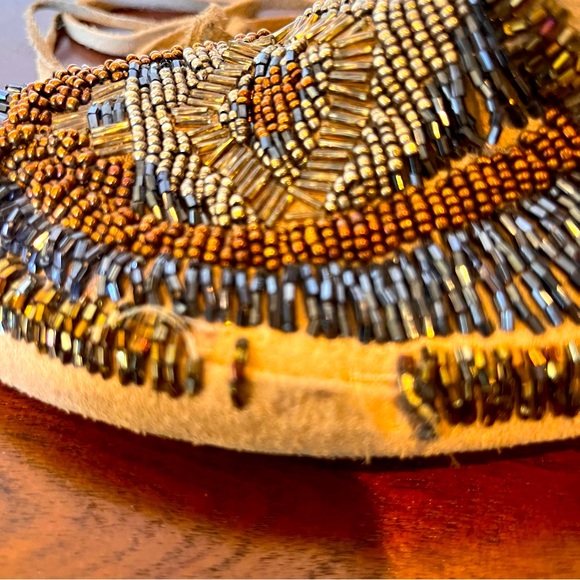 House of Harlow 1960
Madison Embellished Suede Moccasin Camel Color, Boho Bootie - Picture 6 of 13